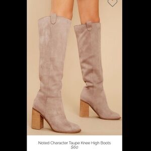 Noted Character Taupe Knee High Boots